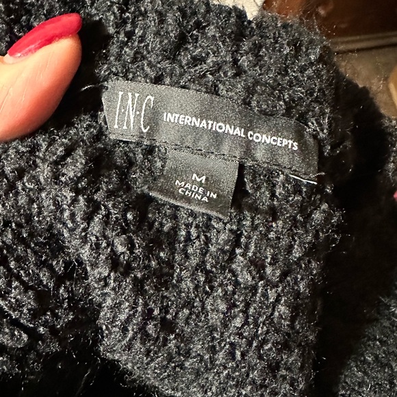 INC Black Boucle Knit Sweater - Picture 9 of 9